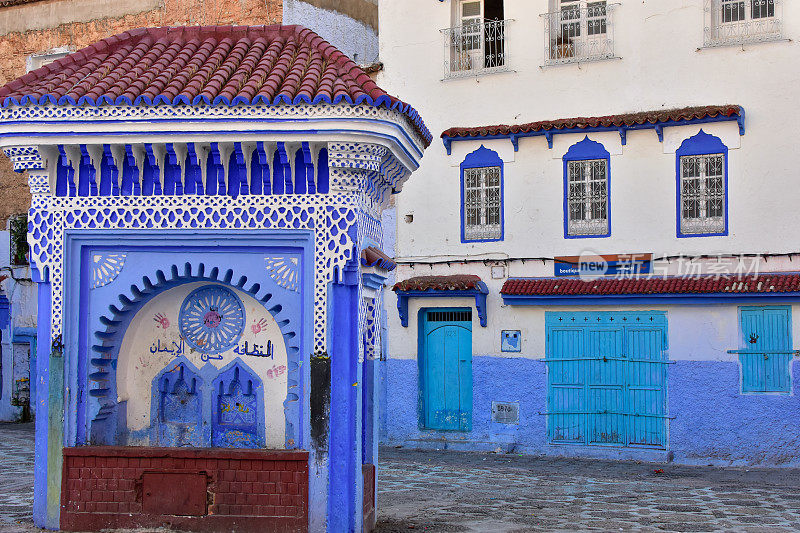 El Haouta广场，摩洛哥Chefchaouen